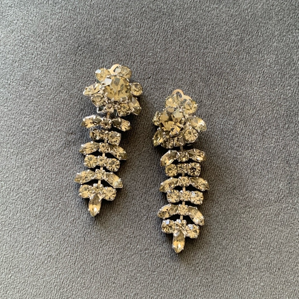 Smoke grey Vintage Earrings